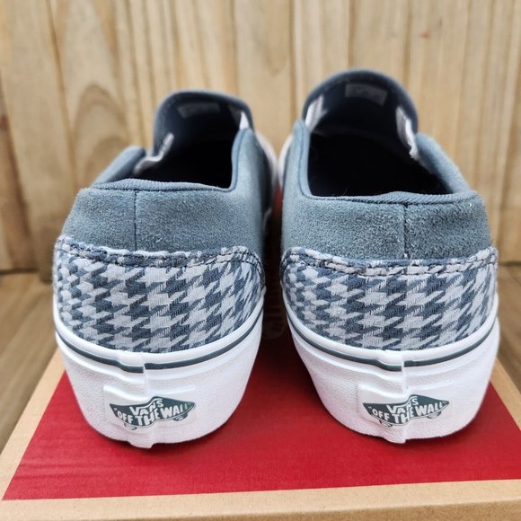 Womens Vans Asher Platform Plaid Grey Athletic Sneakers Shoes - Picture 5 of 7